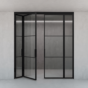 Перегородка-гармошка с бесцветным стеклом CHAIROVIA 205.7 х 260 см