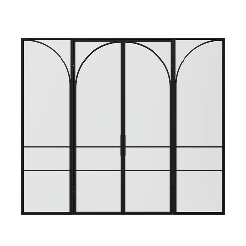 Распашная перегородка с бесцветным стеклом FLYIOT 300 х 260 см