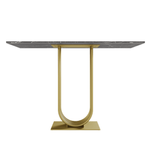 Консоль ARFEO 120 х 40 см, темный мрамор/золотой