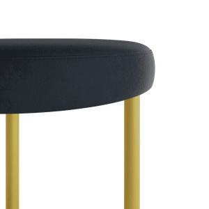 Пуф HORSIX 38 х 38 см, черное сиденье/золотой