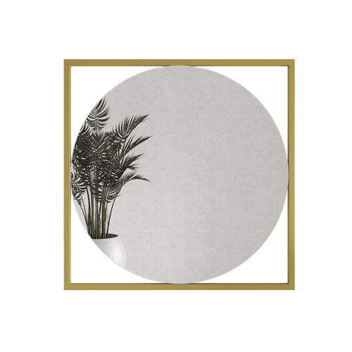 Зеркало в золотой раме KVADRUM M, 83 х 83 см