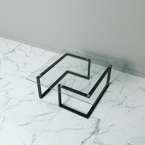 Журнальный столик CRYLOXAR чёрный, 100 х 100 х 43 см