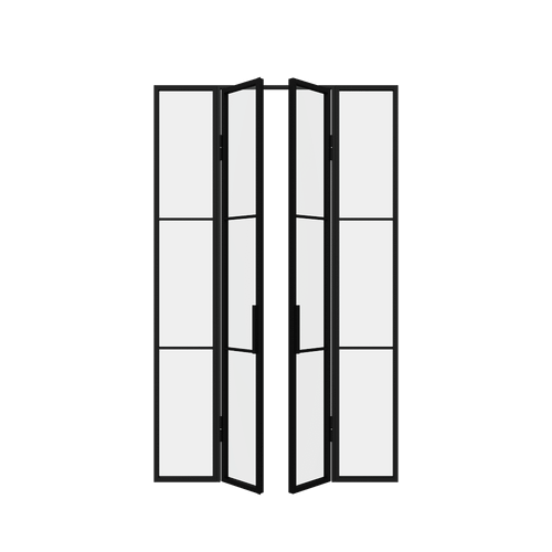 Распашная перегородка с бесцветным стеклом CHAIROVIA Slim 160 х 260 см