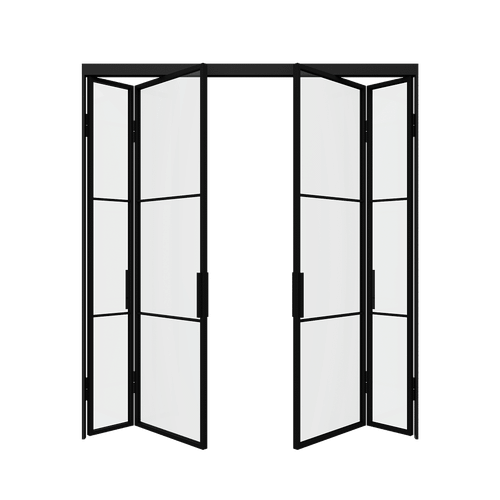 Перегородка-гармошка с бесцветным стеклом CHAIROVIA 205.7 х 260 см