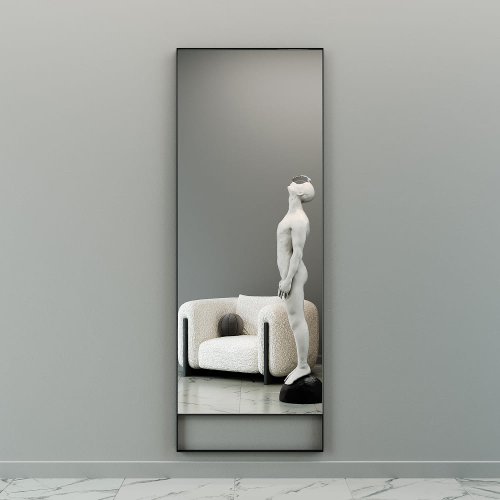 Зеркало в черной раме HALFEO Slim Leg, 220 х 80 см
