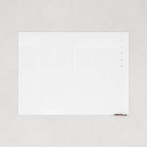 Стеклянная магнитно-маркерная доска белая 90 x 120 см