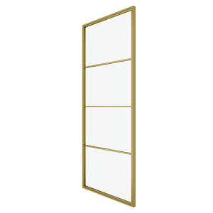 Перегородка с бесцветным стеклом ZONIQUE золотая, 220 х 90 см