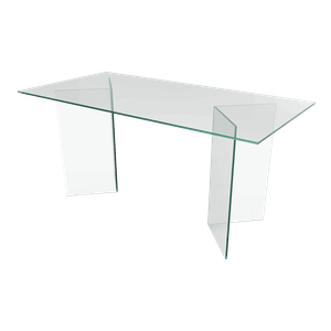 Обеденный стол BAAKIS 160 х 90 см, бесцветное стекло