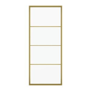 Перегородка с бесцветным стеклом ZONIQUE золотая, 220 х 90 см