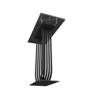 Консоль ARFEO 80 х 35 см, темный мрамор/черный