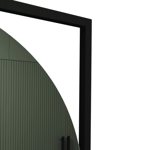 Зеркало в черной раме KVADRUM L, 104 х 104 см