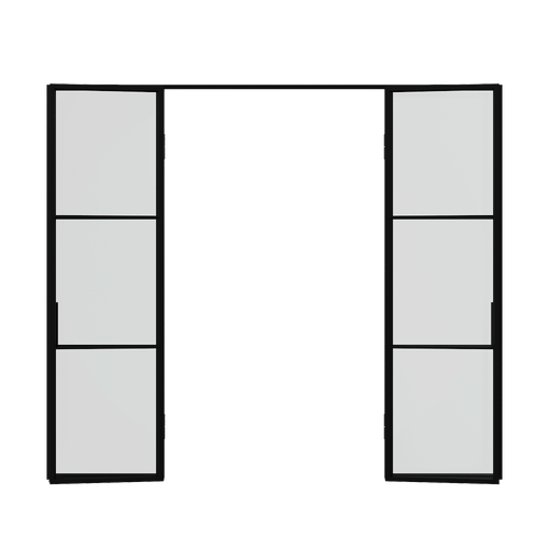 Распашная перегородка с бесцветным стеклом CHAIROVIA 300 х 260 см