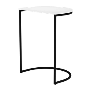 Журнальный столик EVEKIS Wood 40 х 54 см, белый/черный