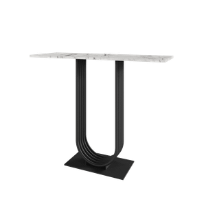 Консоль ARFEO 100 х 35 см, белый мрамор/черный