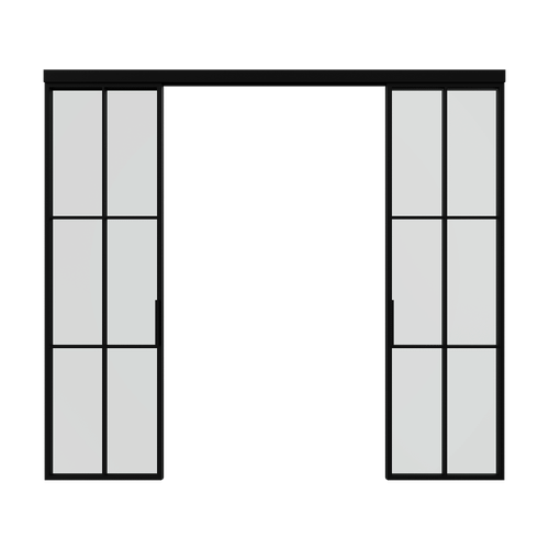 Раздвижная перегородка с бесцветным стеклом BORKUMA 300 х 260 см