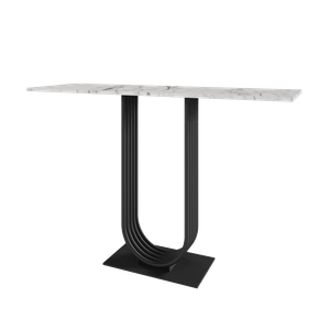 Консоль ARFEO 120 х 40 см, белый мрамор/черный