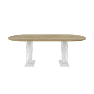 Обеденный стол ARFEO Duo 200 х 90 см, орех/белый