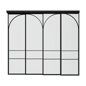 Каскадная перегородка с бесцветным стеклом FLYIOT