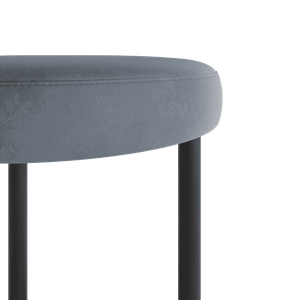 Пуф HORSIX 38 х 38 см, серое сиденье/черный