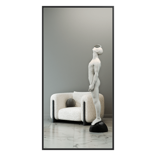 Зеркало в черной раме HALFEO XL, 200 х 100 см