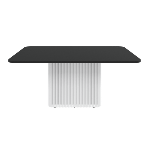 Обеденный стол TRUBIS Wood Rectangle 180 х 90 см, черный/белый