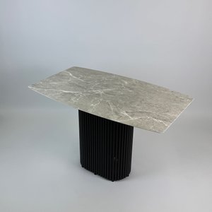 Обеденный стол TRUBIS Wood+Glass с фотопечатью под мрамор, 120 х 71.5 см