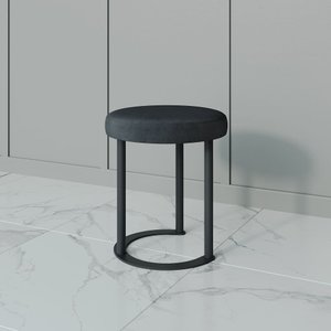 Пуф HORSIX 38 х 38 см, черное сиденье/черный