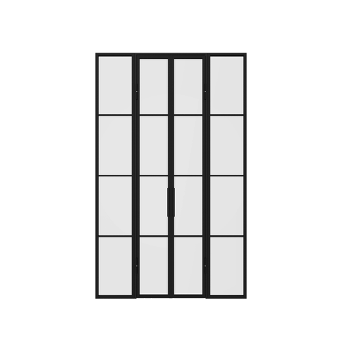 Распашная перегородка с бесцветным стеклом CALISTASA Slim 160 х 260 см