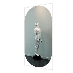 Зеркало в белой раме KVADEN XL, 200 х 100 см