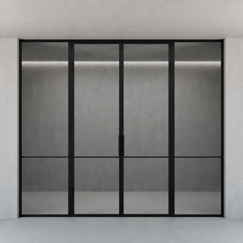 Распашная перегородка с бесцветным стеклом DIRONTA 300 х 260 см