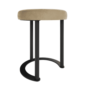 Пуф HORSIX 38 х 38 см, бежевое сиденье/черный