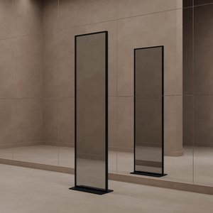 Зеркало в черной раме ZELISO-2, 185 х 45 см