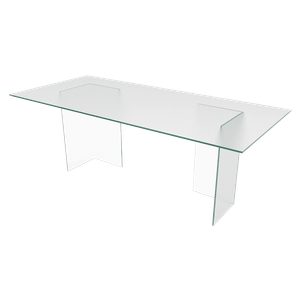 Обеденный стол BAAKIS 200 х 90 см, матовое стекло