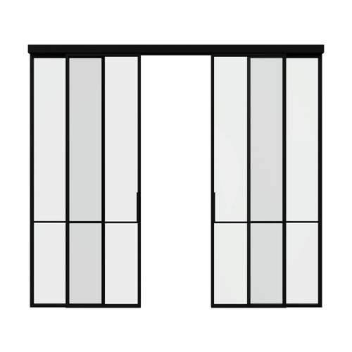 Раздвижная перегородка с бесцветным стеклом DIRONTA 300 х 260 см