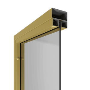 Перегородка с тонированным стеклом ZONIQUE золотая, 220 х 70 см