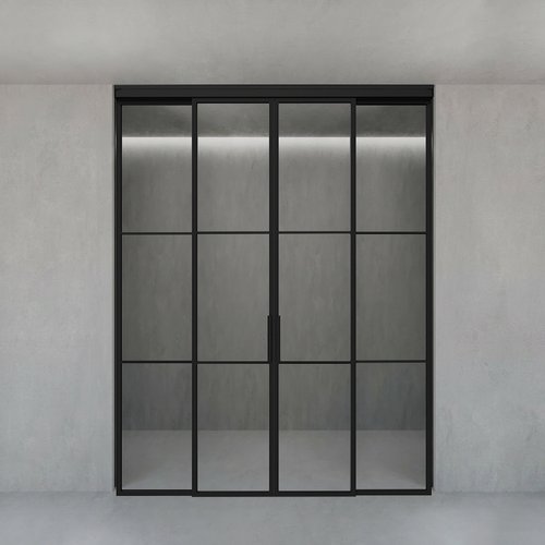 Раздвижная перегородка с бесцветным стеклом CALISTASA Slim 200 х 260 см