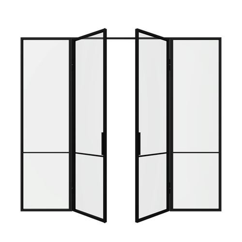 Распашная перегородка с бесцветным стеклом DIRONTA 300 х 260 см