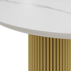 Обеденный стол керамический золотой TRUBIS Stone 160 х 80 см