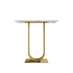 Консоль ARFEO 80 х 35 см, белый мрамор/золотой
