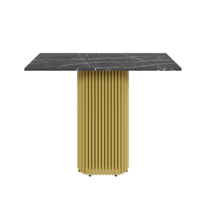 Консоль TRUBIS 100 х 35 см, темный мрамор/золотой