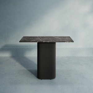 Консоль TRUBIS 100 х 35 см, темный мрамор/черный