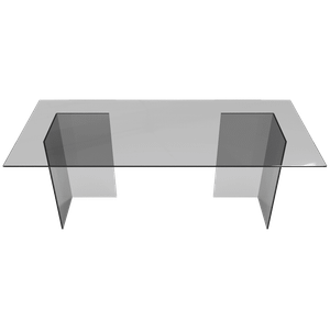 Обеденный стол BAAKIS 180 х 90 см, тонированное стекло
