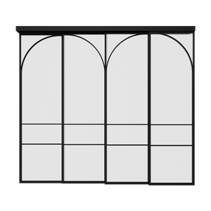 Каскадная перегородка с рифленым стеклом FLYIOT 240 х 260 см