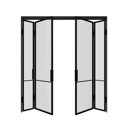 Перегородка-гармошка с бесцветным стеклом DIRONTA 205.7 х 260 см