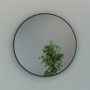 Зеркало в черной раме RAUNTEL L, 101 х 101 см