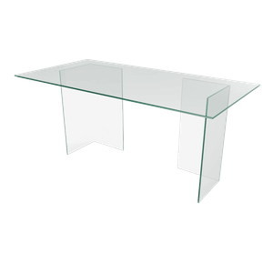 Обеденный стол BAAKIS 160 х 90 см, бесцветное стекло