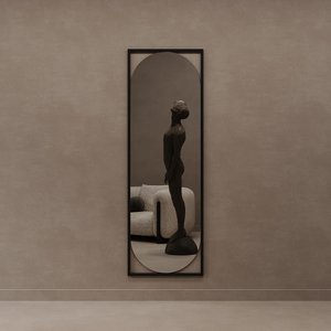 Зеркало в черной раме KVADEN L, 180 х 60 см