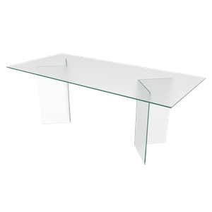 Обеденный стол BAAKIS 200 х 90 см, матовое стекло