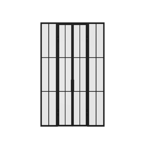 Распашная перегородка с бесцветным стеклом BORKUMA Slim 160 х 260 см