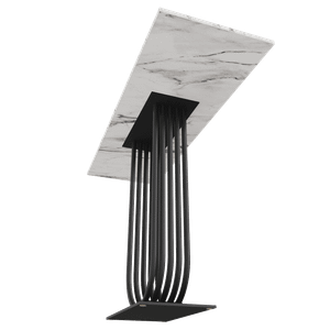 Консоль ARFEO 120 х 40 см, белый мрамор/черный